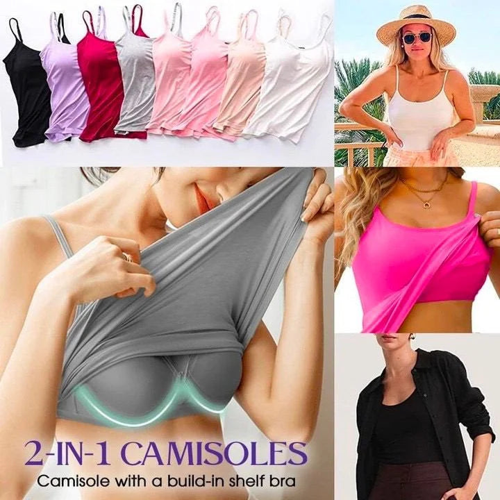 Cami Bra – Women's Camisole With Built In Padded Bra Vest
