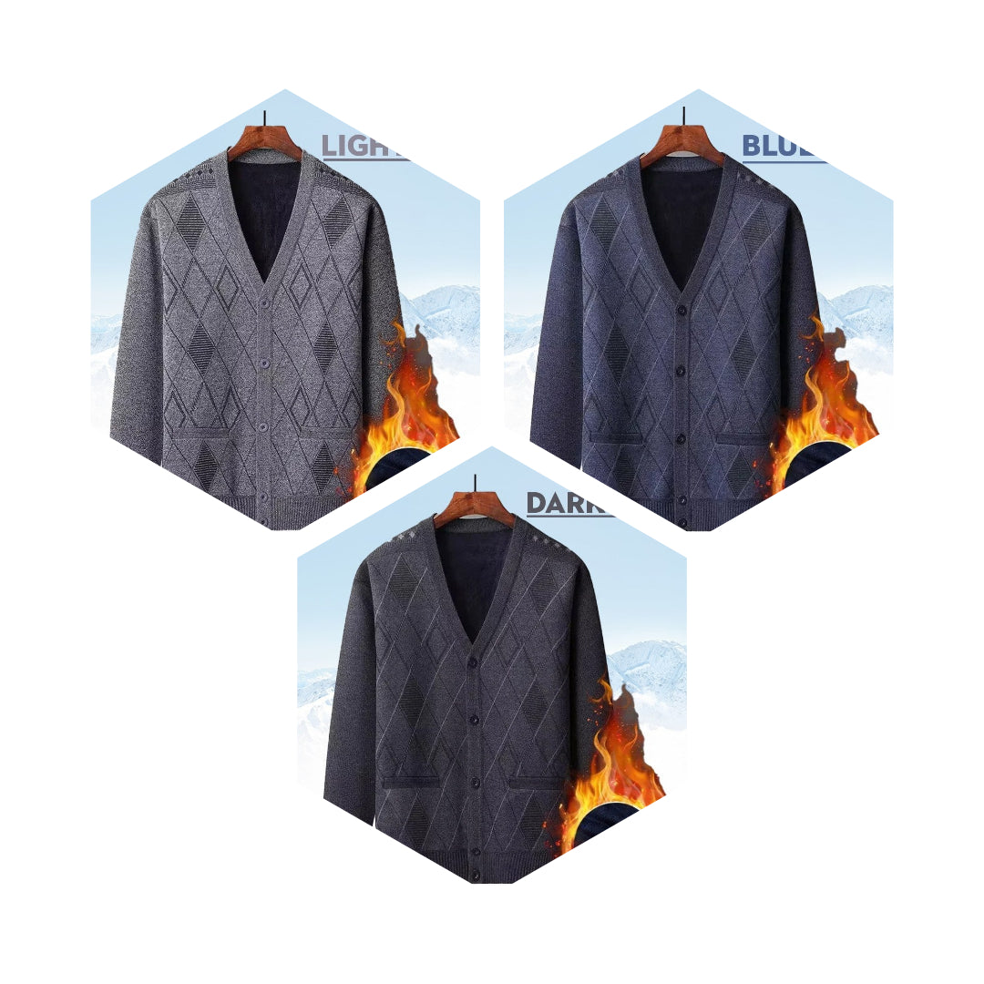 2023 Man’s Fur-lined Fleece High Quality Cardigan